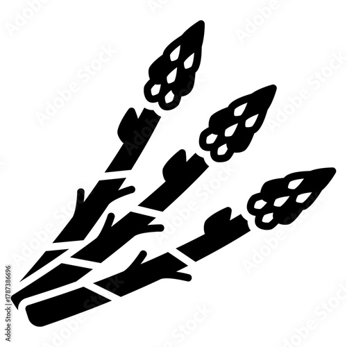 asparagus vector icon. Vegetable icon solid style. perfect use for logo, presentation, website, and more. modern icon design glyph style