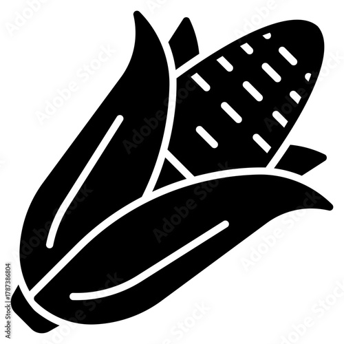 corn vector icon. Vegetable icon solid style. perfect use for logo, presentation, website, and more. modern icon design glyph style