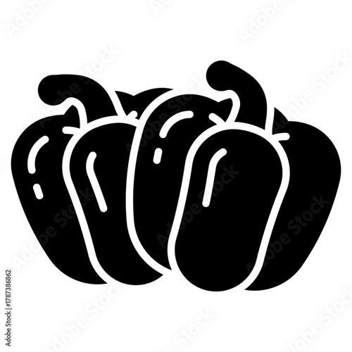 bell pepper vector icon. Vegetable icon solid style. perfect use for logo, presentation, website, and more. modern icon design glyph style