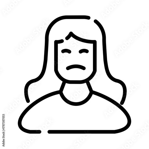 Mental health line icon. Trauma illustration.