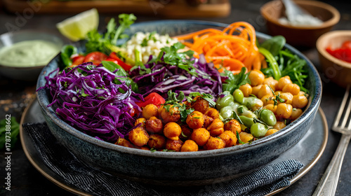 Colorful Veggie Salad Bowl