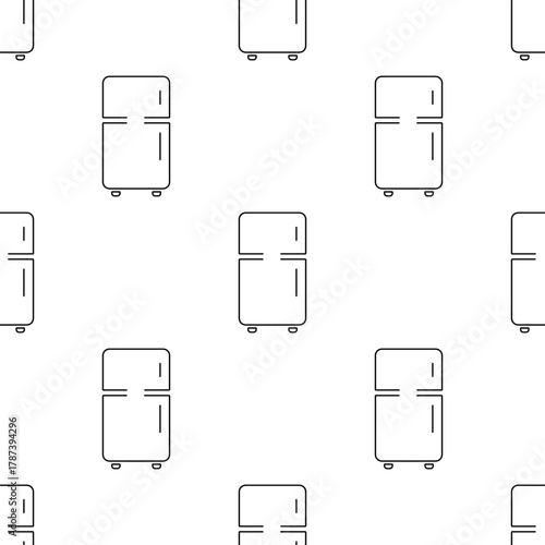 fridge seamless pattern isolated on transparent background.