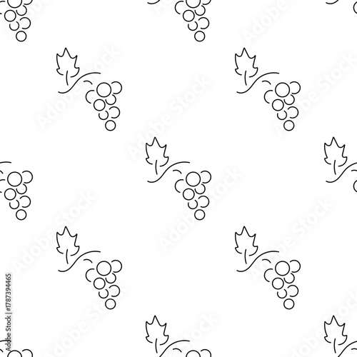 grape seamless pattern isolated on transparent background.
