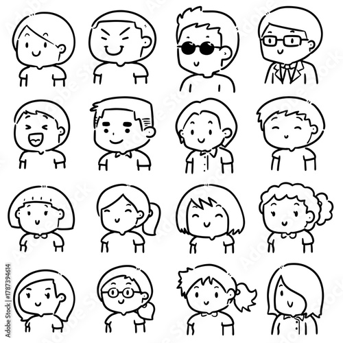 vector set of people cartoon