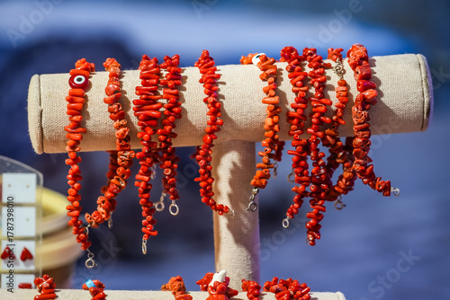 handcrafted coral necklaces from Tunisia