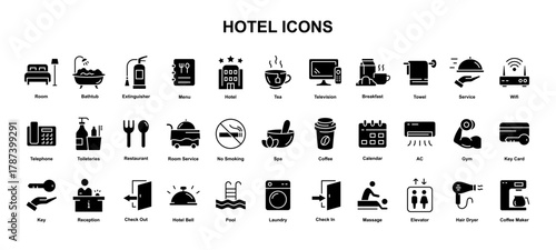 Hotel icons collection