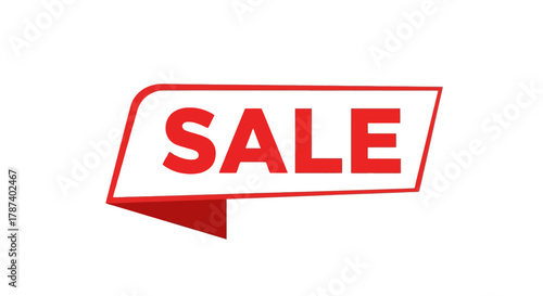 A vibrant red and white graphic banner featuring the bold text 'SALE' for promotions and discounts.