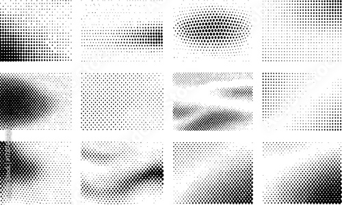Wallpaper Mural Dither halftone gradient background set vector illustration, easily editable. Torontodigital.ca