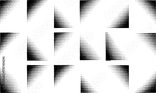 Halftone gradient dither texture collection vector illustration, easily editable,