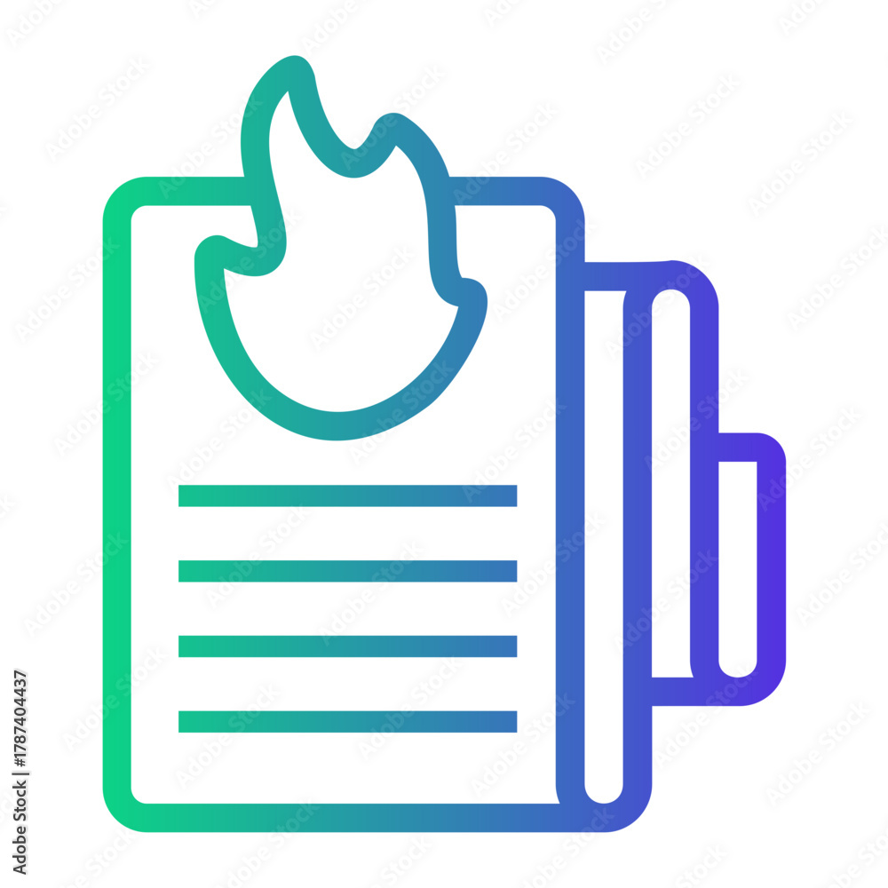 Obraz premium breaking news Line Gradient Icon