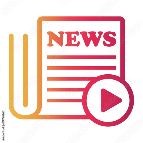 reporter Line Gradient Icon