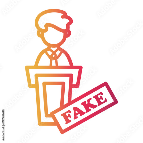 speech Line Gradient Icon