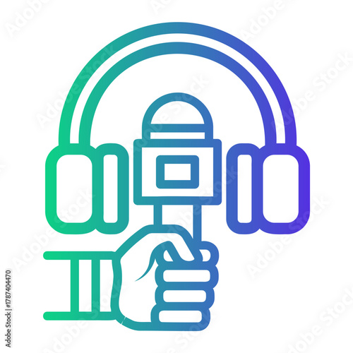 broadcast Line Gradient Icon