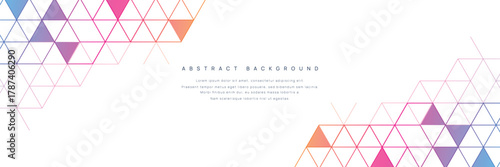 Graphic design element and abstract geometric background with triangle shape pattern	