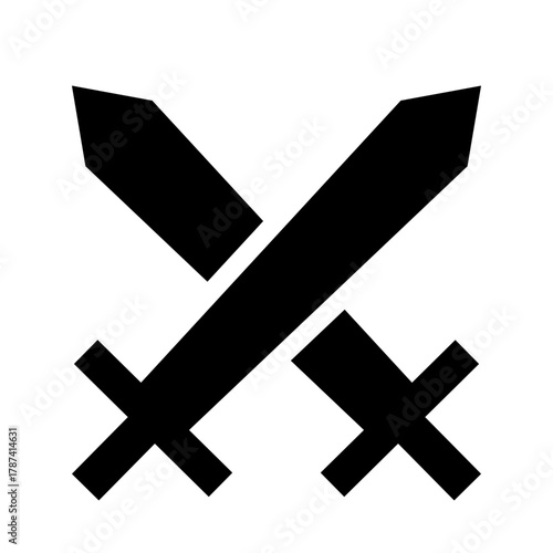 Cross sword flat icon PVP battle fantasy game
