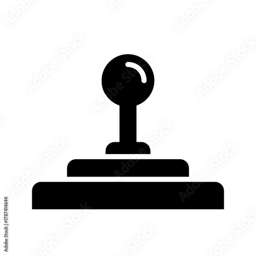 Game joystick flat icon arcade retro gaming
