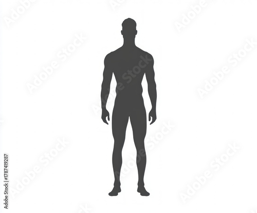 man silhouette standing , b...