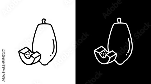 Papaya  White Icon Set Design