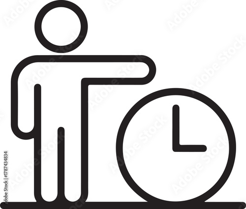 Person pointing to a clock representing time management and deadlines