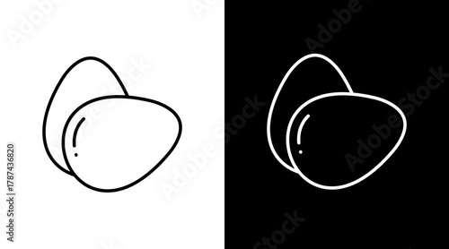 Egg  White Icon Set Design