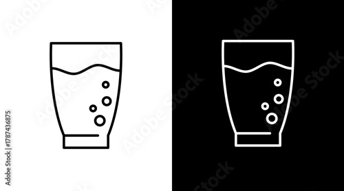 Water  White Icon Set Design