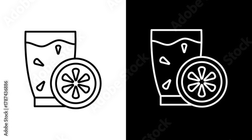 Juice  White Icon Set Design