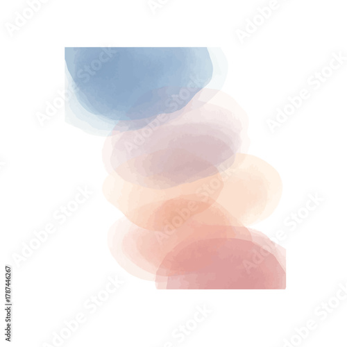 Print  Layered ink stains in gradient tones – Multi-layered stain shapes that overlap in soft gradient hues, creating artistic color depth.