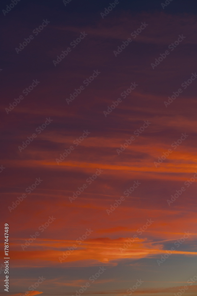 Obraz premium Colourful sunset clouds ,winter time