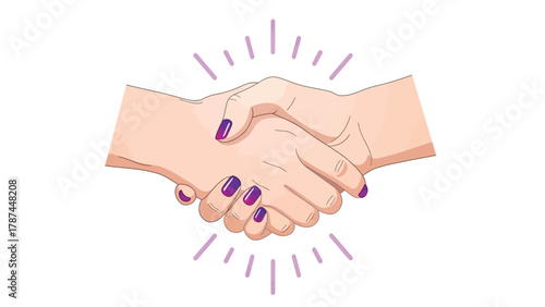 Handshake Vector Illustration Symbolizing Business Agreement, Partnership, or Successful Deal Completion