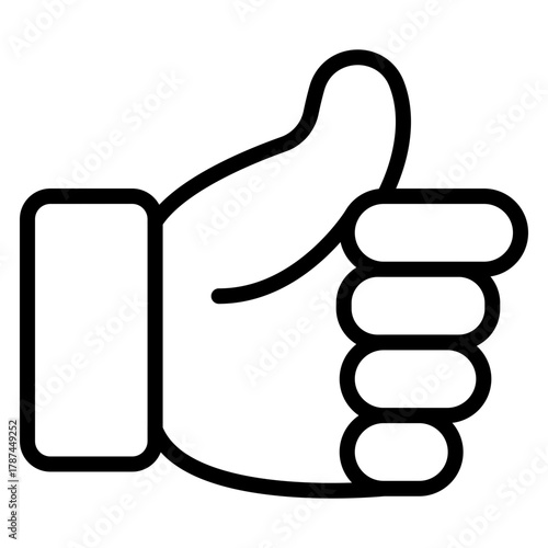 ThumbsUp Vector Line Icon Design