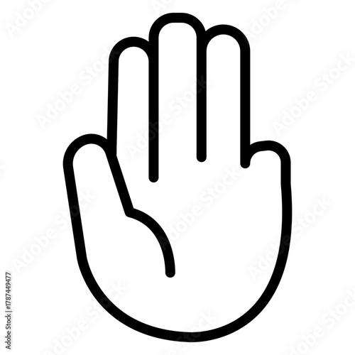 ThreeFingers Vector Line Icon Design