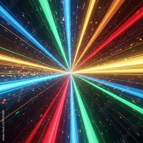 Radiant Convergence - A Symphony of Light and Color.