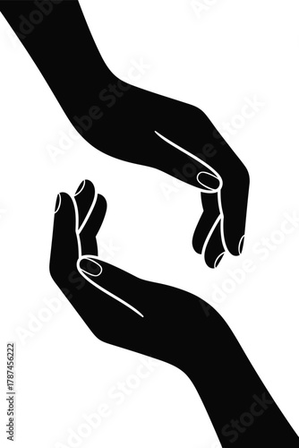 free hands holding vector illustration