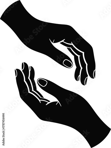 free hands holding vector illustration