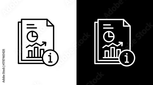 Information Data White Icon Set Design