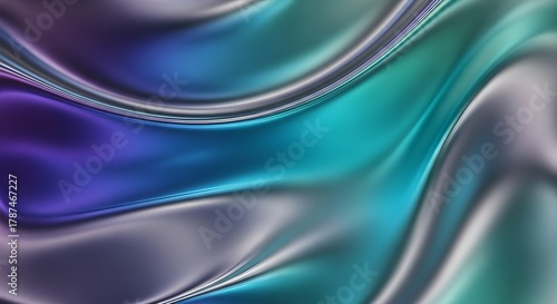 Abstract flowing metallic surface