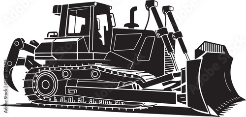 Bulldozer Construction Heavy Equipment Machinery Vehicle Industrial Excavator Work