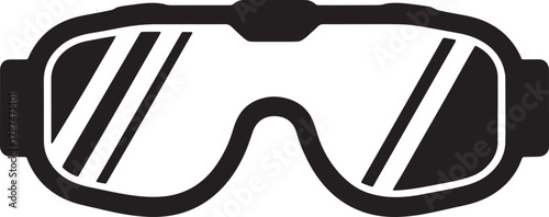Illustration of safety glasses for protection against hazards in workplace
