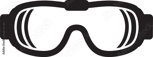 Illustration of safety glasses for protection against hazards in workplace