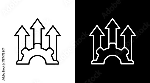 Increase White Icon Set Design