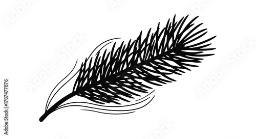 Delicate feather gently drifting on a soft breeze