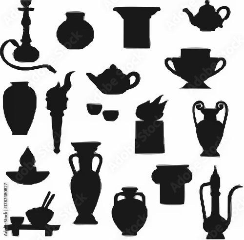 Home Appliance Silhouettes Ve...