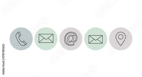 Instantly connect with essential contact icons phone mail at symbol location pin for modern business communication solutions, Generative AI