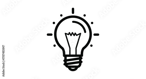 Bright idea light bulb symbolizing innovation and creativity perfect for business concepts and problem solving inspiration, Generative AI
