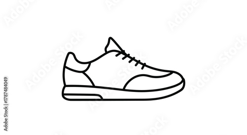 Sleek modern sneaker outline ready for your next active lifestyle or fashion project, Generative AI