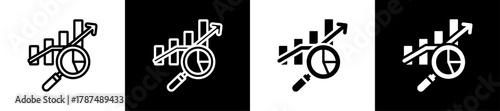 Identity Analytics Line And Solid Icon In White And Glyph Background