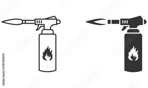 Blowtorch icon gas burner icon vector illustration