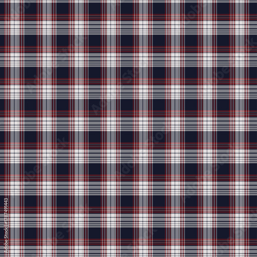 Seamless red,brown,green, lemon,teal and black plaid twill check pattern for fabric design.