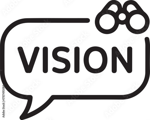 Visionary ideas spoken through a speech bubble