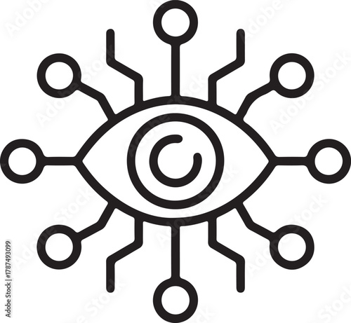 Digital eye with network connections and circuitry